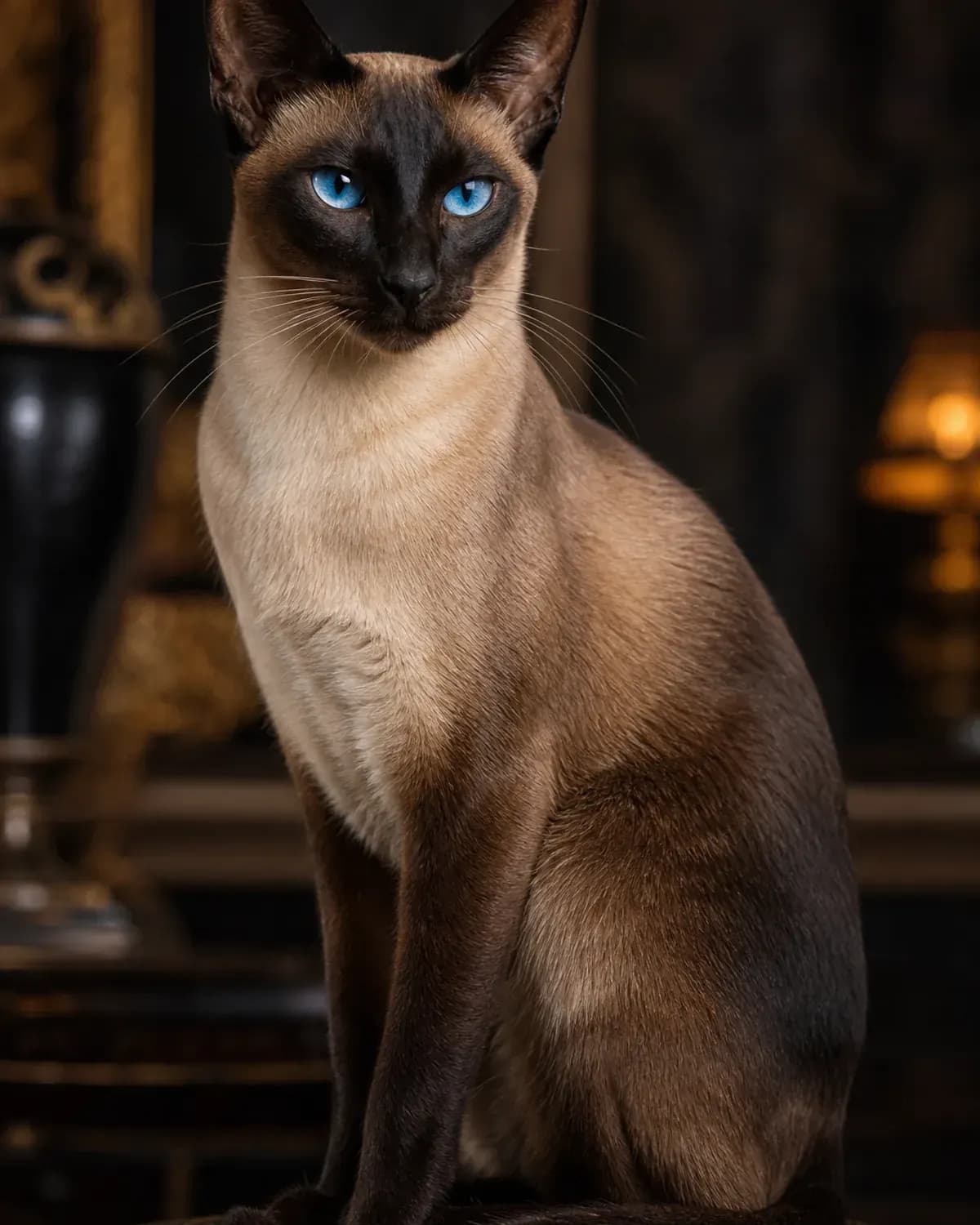 Siamese cat in a premium studio portrait