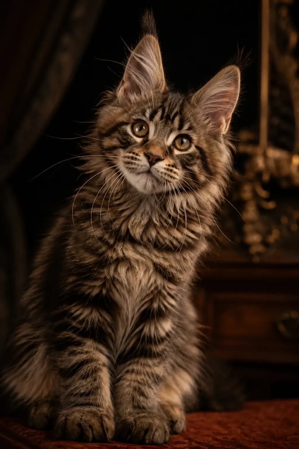 A well-socialised kitten raised in a home environment